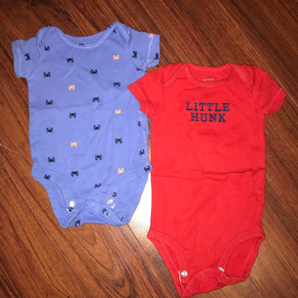 EUC👶🏼👚 CARTERS 3 MONTHS | Set of 2 Onesies